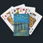 Vincent Van Gogh Starry Natten om Rhone<br><div class="desc">Van Gogh-mästerverk Starry Night - En målning av Vincent Van Gogh,  Starry Night Over the Rhone,  visar en natt fylld med stjärnor och en bro. Målad i Arles Frankrike nattetid,  målad 1888.</div>