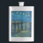 Vincent Van Gogh Starry Natten om Rhone Fickplunta<br><div class="desc">Van Gogh-mästerverk Starry Night - En målning av Vincent Van Gogh,  Starry Night Over the Rhone,  visar en natt fylld med stjärnor och en bro. Målad i Arles Frankrike nattetid,  målad 1888.</div>
