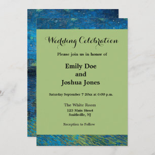 Vincent Van Gogh Starry Natten om Rhone Inbjudningar