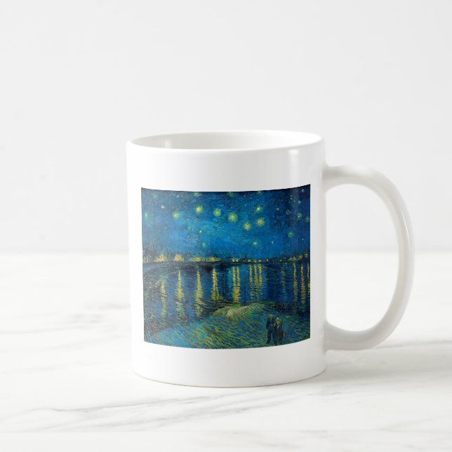 Vincent Van Gogh Starry Natten om Rhone Kaffemugg (Höger)