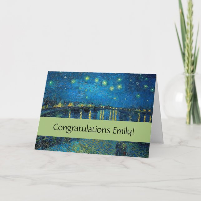 Vincent Van Gogh Starry Natten om Rhone Kort (Framsida)