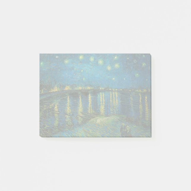 Vincent Van Gogh Starry Natten om Rhone Post-it Block (Framsida)