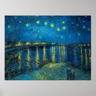 Vincent Van Gogh Starry Natten om Rhone Poster