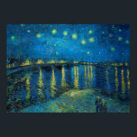 Vincent Van Gogh Starry Natten om Rhone Poster<br><div class="desc">Van Gogh-mästerverk Starry Night - En målning av Vincent Van Gogh,  Starry Night Over the Rhone,  visar en natt fylld med stjärnor och en bro. Målad i Arles Frankrike nattetid,  målad 1888.</div>