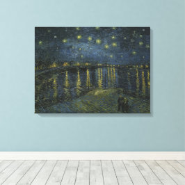 Vincent Van Gogh, Starry Natten över Rhone Canvastryck