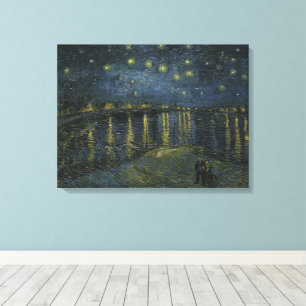 Vincent Van Gogh, Starry Natten över Rhone Canvastryck