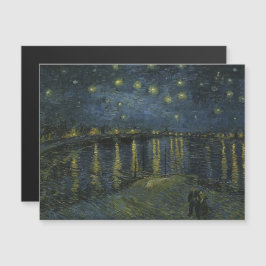 Vincent Van Gogh, Starry Natten över Rhone Magnetisk Inbjudningskort