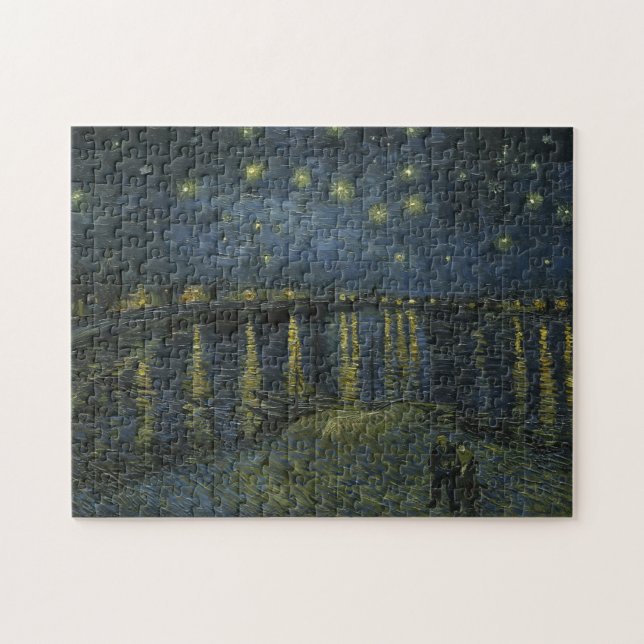 Vincent Van Gogh, Starry Natten över Rhone Pussel (Horisontell)