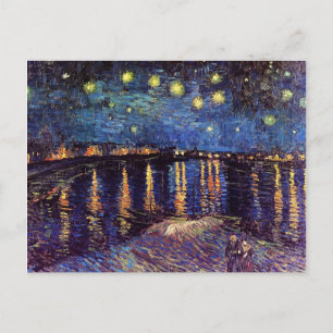 Vincent van Gogh-Starry Natten över Rhone Vykort
