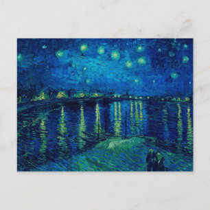Vincent Van Gogh - Starry Natten över Rhone Vykort