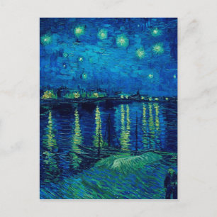 Vincent Van Gogh - Starry Natten över Rhone Vykort