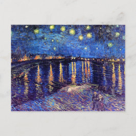 Vincent Van Gogh - Starry Natten över Rhone Vykort