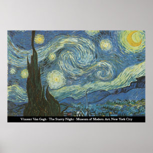 Vincent Van Gogh - Starry Natten Poster