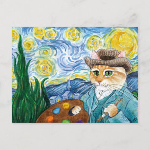 Vincent Van Gogh Starry Nattvykort Vykort