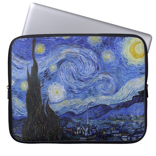 Vincent Van Gogh "Starry Night" 15" Laptop sleeve (Framsidan)