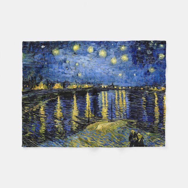 Vincent Van Gogh Starry Night 1888 Fleece Blanket (Framsidan (Horisontell))