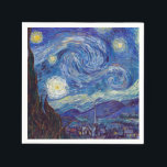 VINCENT VAN GOGH - Starry night 1889 Pappersservett<br><div class="desc">VINCENT VAN GOGH - Starrikväll 1889 Olja på canvas</div>