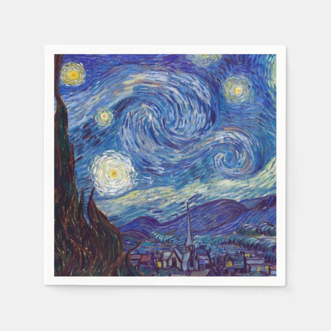 VINCENT VAN GOGH - Starry night 1889 Pappersservett (Framsidan)