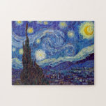 VINCENT VAN GOGH - Starry night 1889 Pussel<br><div class="desc">VINCENT VAN GOGH - Starrikväll 1889Olja på canvas</div>