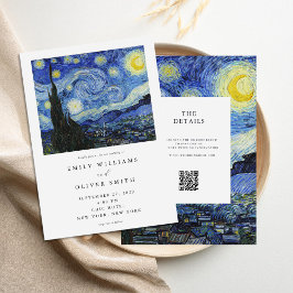 Vincent Van Gogh Starry Night Alla i One Bröllop Inbjudningar