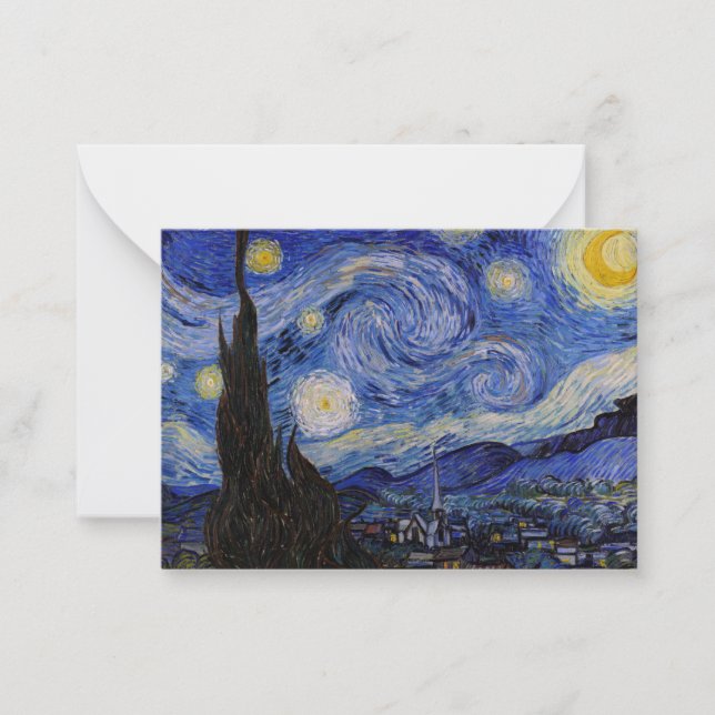 Vincent Van Gogh - Starry night Anteckningskort (Framsida)