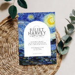 Vincent Van Gogh Starry Night Bröllop Inbjudningar<br><div class="desc">Vincent Van Gogh Starry Night Wedding bjudande</div>