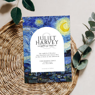 Vincent Van Gogh Starry Night Bröllop Inbjudningar