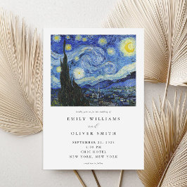 Vincent Van Gogh Starry Night Bröllop Inbjudningar