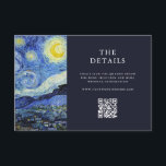 Vincent Van Gogh Starry Night Bröllop Tilläggskort<br><div class="desc">Skapa dina egna personlig bröllop-djurutrymmeskort med Vincent Van Gogh Starry Night Painting</div>