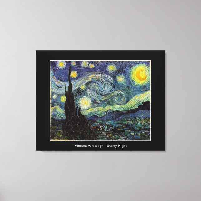 Vincent van Gogh, Starry Night Canvastryck (Framsida)
