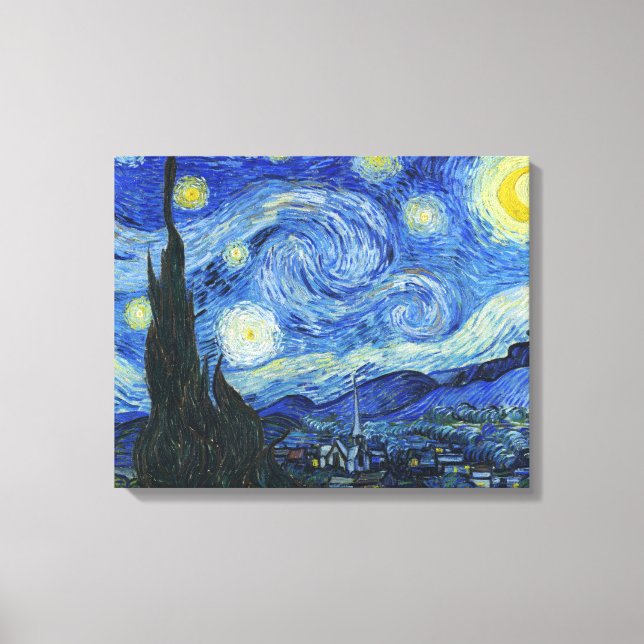 Vincent Van Gogh - Starry Night Canvastryck (Framsida)