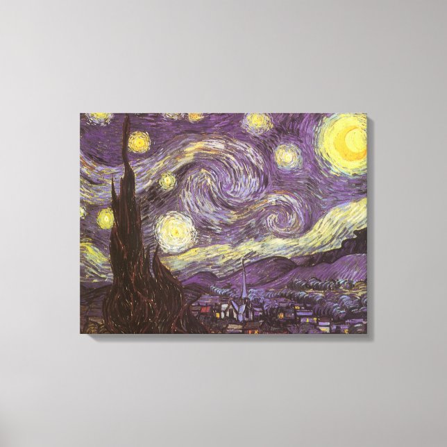 Vincent van Gogh - Starry Night Canvastryck (Framsida)