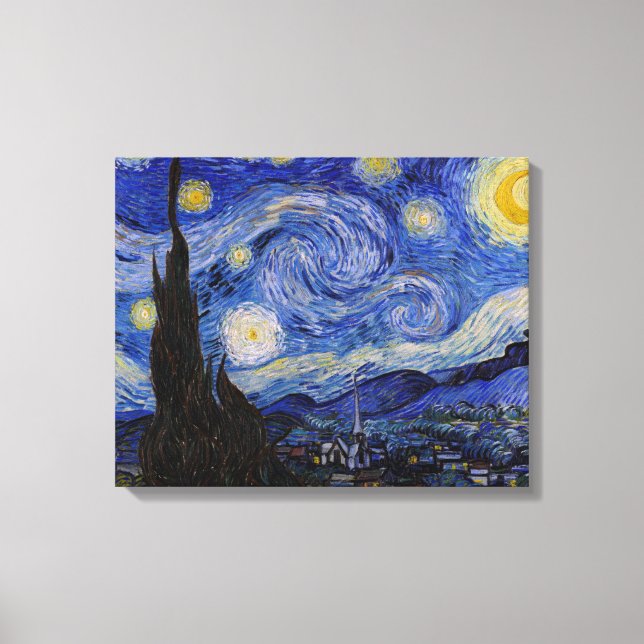 Vincent Van Gogh - Starry night Canvastryck (Framsida)