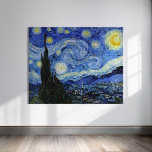 Vincent Van Gogh Starry Night Canvastryck<br><div class="desc">Det stora kanvastrycket av Vincent Van Gogh Starry Nattmålning i vintagen.</div>
