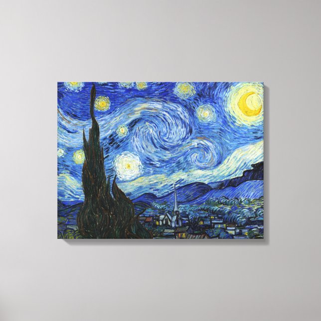 Vincent Van Gogh Starry night Canvastryck (Framsida)