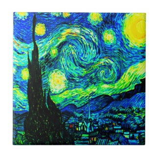 Vincent Van Gogh Starry Night Enhanced Kakelplatta
