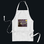 Vincent van Gogh - Starry Night Förkläde<br><div class="desc">Starry Night (1889) av Vincent van Gogh är en vintage post impressionism bra konst liggande naturmålning. En syn på en stad i dalen på natten med molnen snurrande, stjärnorna skugga och en vacker gyllene gult krescent måne. Den målades under dagen från minnet och är van Goghs mest berömd målning. Om...</div>