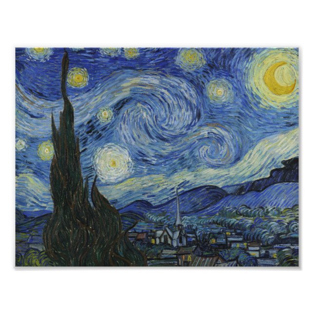 Vincent van Gogh - Starry Night Fototryck (Framsidan)