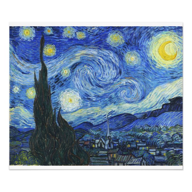 Vincent Van Gogh - Starry Night Fototryck (Framsidan)