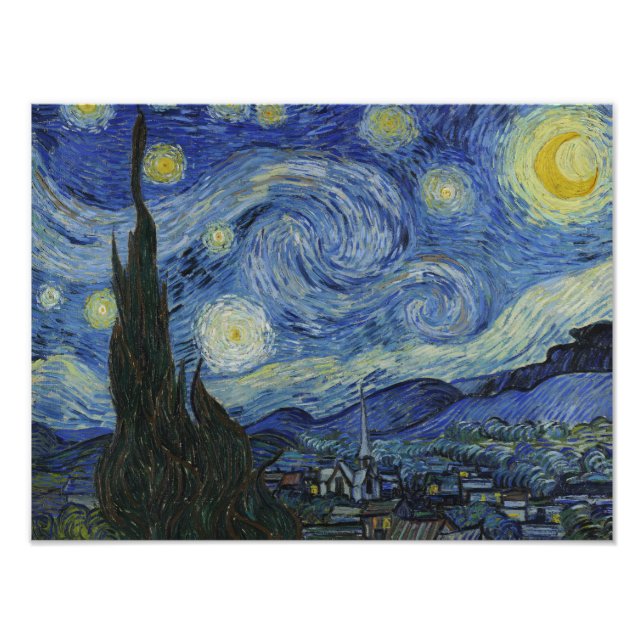 Vincent van Gogh - Starry Night Fototryck (Framsidan)
