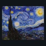 Vincent Van Gogh - Starry night Fototryck<br><div class="desc">Stjärnnatten/La unit etoilee - Vincent Van Gogh 1889</div>