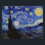 Vincent Van Gogh - Starry night Fototryck<br><div class="desc">Stjärnnatten/La unit etoilee - Vincent Van Gogh 1889</div>