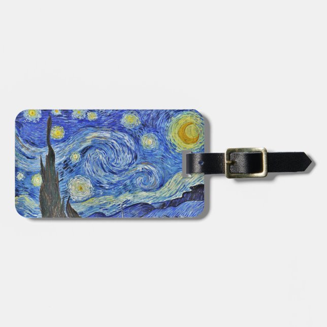 Vincent van Gogh Starry Night GalleryHD Fine Art Bagagebricka (Horisontell Framsida)