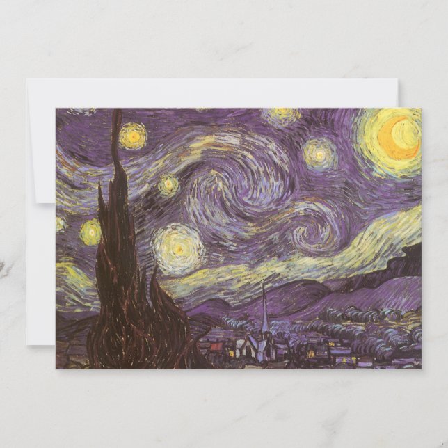 Vincent van Gogh - Starry Night Inbjudningar (Framsida)