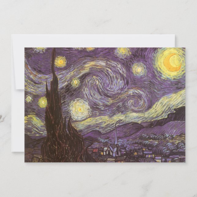 Vincent van Gogh - Starry Night Inbjudningar (Framsida)