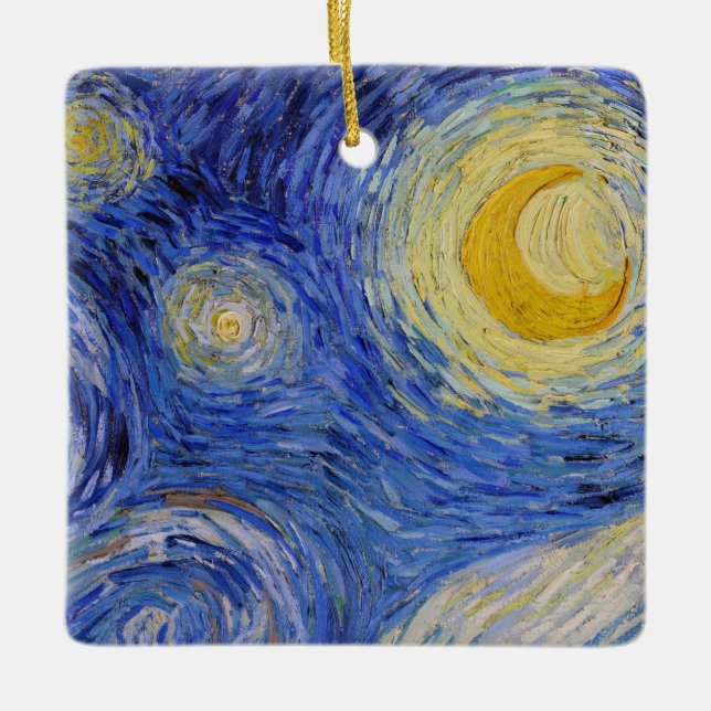 Vincent Van Gogh - Starry night Julgransprydnad Keramik (Framsida)