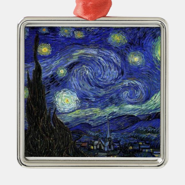 Vincent van Gogh, Starry Night Julgransprydnad Metall (Framsidan)