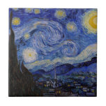 Vincent Van Gogh - Starry night Kakelplatta<br><div class="desc">Stjärnnatten/La unit etoilee - Vincent Van Gogh 1889</div>