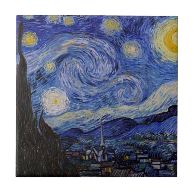 Vincent Van Gogh - Starry night Kakelplatta (Framsidan)