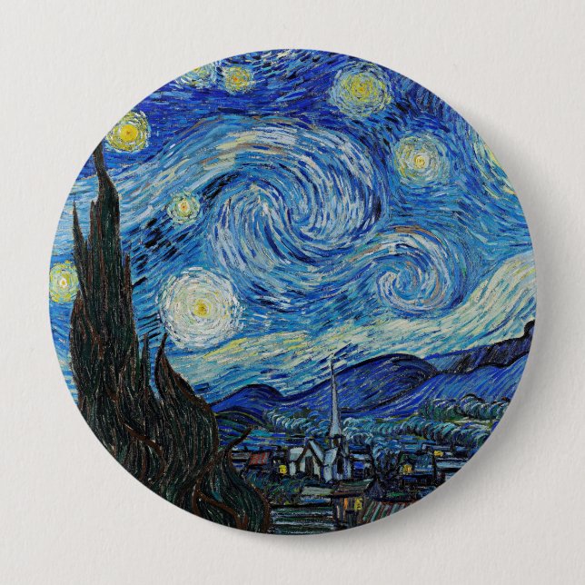 Vincent van Gogh, Starry Night Knapp (Framsida)